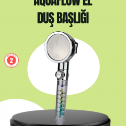 Mey İthalat® Basınçlı El Duşu Başlığı – Döner Pervaneli, Göz Kamaştıran Yağmur Etkisi