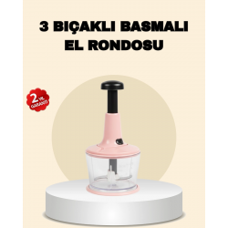 Mey İthalat® Basmalı Manuel Rondo Hızlı ve Zahmetsiz Doğrama