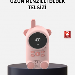 Mey İthalat® Bebek Telsizi LCD Ekran VOX İki Yönlü İletişim USB Şarj Hafif