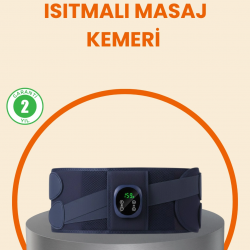 Mey İthalat® Isıtmalı Masaj Kemeri Dijital Ekranlı Bel Çevresi 100 cm Altı Uyumlu