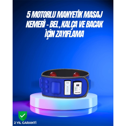 Mey İthalat® Masaj ve Sıkılaştırma Kemeri 20 Mıknatıs 5 Titreşim Motoru