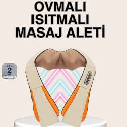 Mey İthalat® Bel Omuz Boyun Masaj Aleti Ovmalı Isıtmalı Kas Yorgunluğu Giderici