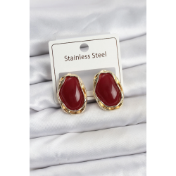 Mey İthalat® Beyaz Damla Model Pirinç Vintage Kadın Küpe