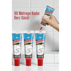 Mey İthalat® Beyaz Derz Dolgu Macunu Fayans Arası Temizlik ve Yenileme Çözümü 90 Metre