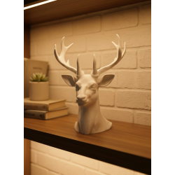 Mey İthalat® Beyaz Geyik Biblo 23 cm Dekoratif Modern Tasarım