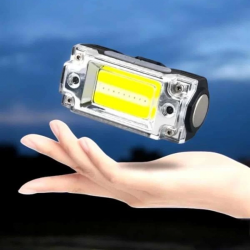 Mey İthalat® Beyaz Led Işık Sensörlü Kafa Lambası Lityum Batarya Led El Fenerli Şarjlı