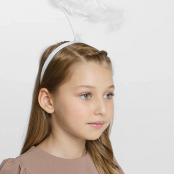 Mey İthalat® Beyaz Otrişli Tüylü Esnek Yapı Melek Haresi Melek Tacı