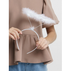 Mey İthalat® Beyaz Otrişli Tüylü Esnek Yapı Melek Haresi Melek Tacı