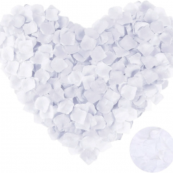 Mey İthalat® Beyaz Renk Gül Yaprağı Şekilli Konfeti 1 Paket 100 Adet