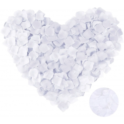 Mey İthalat® Beyaz Renk Gül Yaprağı Şekilli Konfeti 10 Paket 1000 Adet