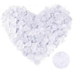 Mey İthalat® Beyaz Renk Gül Yaprağı Şekilli Konfeti 10 Paket 1000 Adet