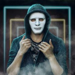 Mey İthalat®  Beyaz Renk Hip Hop Anonim Jabbawockeez Dans Maskesi 18x19 cm