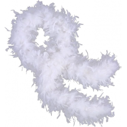 Mey İthalat® Beyaz Renk Kabarık Kalın Otriş Boa Tüy 6 cm Genişlik 180-200 cm Uzunluk