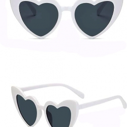 Mey İthalat® Beyaz Renk Kalp Gelin Düğün Gözlüğü 15x5 cm