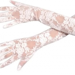 Mey İthalat® Beyaz Renk Orta Boy Dantelli Eldiven