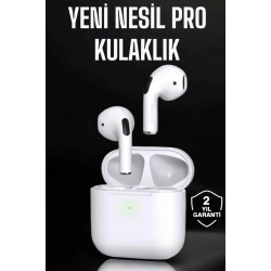 Mey İthalat® Beyaz Yeni Nesil Pro Bluetooth Kulaklık Yüksek Ses Kaliteli ANC Özelliği