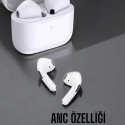 Mey İthalat® Beyaz Yeni Nesil Pro Bluetooth Kulaklık Yüksek Ses Kaliteli ANC Özelliği