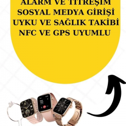 Mey İthalat® Bileklikli Amoled Ekran Akıllı Saat ve Dijital Göstergeli Kablosuz Bluetooth Kulaklık ANC/ ENC