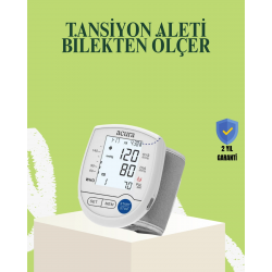 Mey İthalat® Bilekten Dijital Tansiyon Aleti Hem Pilli Hem Şarjlı Hafızalı