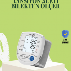 Mey İthalat® Bilekten Dijital Tansiyon Aleti Hem Pilli Hem Şarjlı Hafızalı