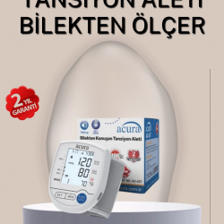 Mey İthalat® Bilekten Ölçer Tansiyon Aleti Şarjlı-Pilli Hafızalı Pratik Kullanım