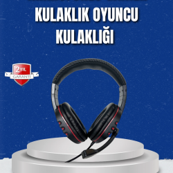 Mey İthalat® Bilgisayar Oyuncu Kulaklığı – Yumuşak Pedli, Dayanıklı İpli Kablo