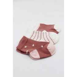 Mey İthalat®   3'Lü Penye Kız Soket Çorap 10112 Pudra