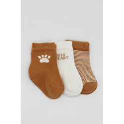 Mey İthalat®  3'Lü Penye Soket Çorap BS10110 Hardal (ADET FİYATIDIR)