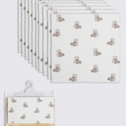 Mey İthalat®   Bear 20x20 10'Lu Penye Mendil 90162 Ekru