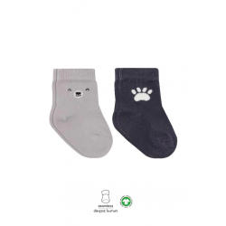 Mey İthalat®  Bear Penye Soket Çorap 2'Li BS10116 Gri