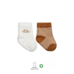 Mey İthalat®   2'Li Big Heart Penye Soket Çorap 10117 Hardal