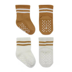 Mey İthalat®   2'Li Çemberli Kaymaz Soket Çorap 10125 Ekru Hardal