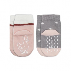 Mey İthalat®   2'Li Hayvan Figür Kaymaz Kız Soket Çorap 10120 Gri