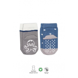 Mey İthalat®   Hayvan Figürlü Kaymaz Erkek Soket Çorap 2'Li BS10119 İndigo