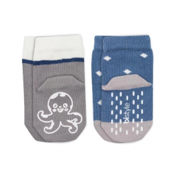 Mey İthalat®   Hayvan Figürlü Kaymaz Erkek Soket Çorap 2'Li BS10119 İndigo