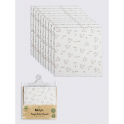 Mey İthalat®   Koala 20x20 10'Lu Penye Mendil 90165 Ekru