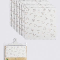 Mey İthalat®   Koala 20x20 10'Lu Penye Mendil 90165 Ekru