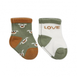 Mey İthalat®   2'Li Love Dog Penye Soket Çorap 10118 Nil