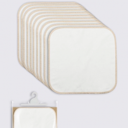 Mey İthalat®   Organik 20x20 10'Lu Penye Mendil 90102 Ekru