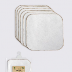 Mey İthalat®   Organik 28x28 6'Lı Havlu Mendil 90105 Ekru