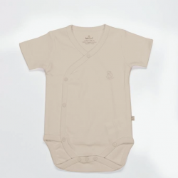 Mey İthalat®   Organik Natural Basic Style Kruvaze Yarım Kol Body BS17101 Bej