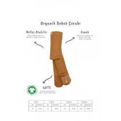 Mey İthalat®   Tekli Kaymaz Mix Havlu Külotlu Çorap 50501 Hardal