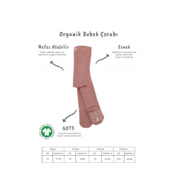 Mey İthalat®   Tekli Kaymaz Mix Havlu Külotlu Çorap 50501 Pudra