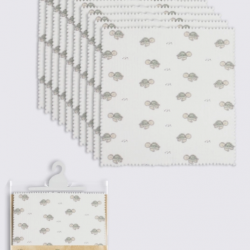 Mey İthalat®   Tortoise 20x20 10'Lu Penye Mendil 90163 Ekru