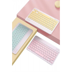 Mey İthalat® Bluetooh Wıreless Keyboard Siyah Q Klavye İOS Ipad Android Windows Uyumlu