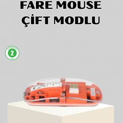 Mey İthalat® Bluetooth 5.0 & 2.4GHz Kablosuz Fare – 3 Cihaz Bağlantılı, Hızlı Geçiş, USB Alıcılı