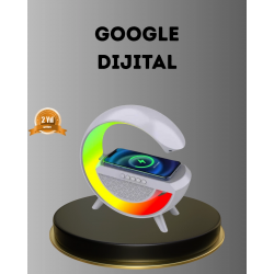 Mey İthalat® Bluetooth 5.0 Hoparlör – Kablosuz Şarj, RGB Gece Lambası ve FM Radyo