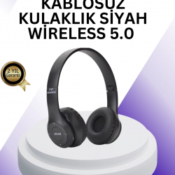 Mey İthalat® Bluetooth 5.0 Kablosuz Kulak Üstü Kulaklık | Stereo Ses ve Katlanabilir Tasarım