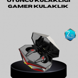 Mey İthalat® Bluetooth 5.0 Kablosuz Kulaklık LED Işıklı Silikonlu Tasarımlı