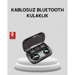 Mey İthalat® Bluetooth 5.1 M10 TWS Kulaklık Ergonomik Tasarım Yüksek Ses Kaliteli